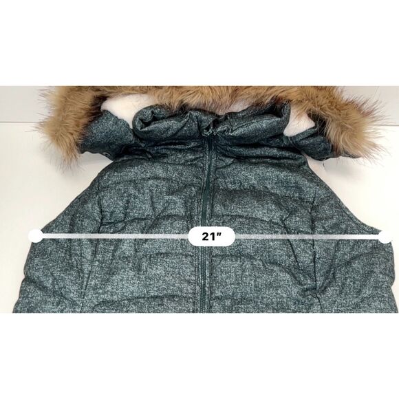 GreenTea green quilted puffer vest with fleece lining. Size XL. - Picture 8 of 11